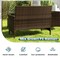 Costway 4 PCS Patio Furniture Set with Washable Cushions and Tempered Glass Coffee Table Beige/Black/Navy/Grey/Turquoise/Red/Blue/Orange